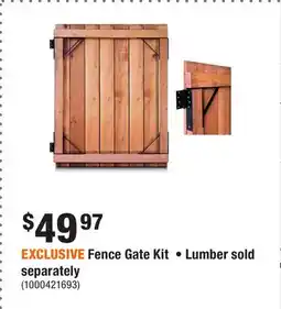 Home Depot EXCLUSIVE Fence Gate Kit • Lumber sold separately offer