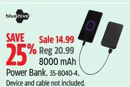 Canadian Tire bluehive 8000 mAh Power Bank offer