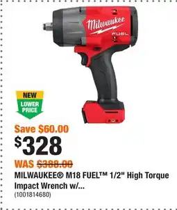 Home Depot MILWAUKEE M18 FUEL 1/2 High Torque Impact Wrench w offer