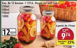 Sushi Shop 12Pck. Mason Jar with Lids offer