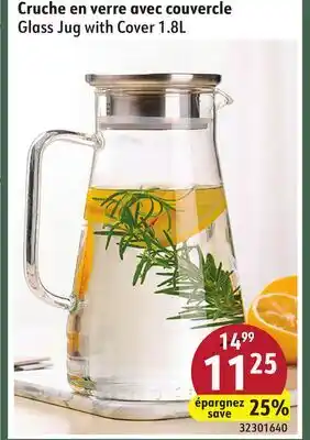 Sushi Shop Glass Jug with Cover 1.8L offer