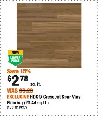Home Depot EXCLUSIVE HDC Crescent Spur Vinyl Flooring (23.44 sq.ft.) offer