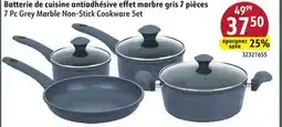 Sushi Shop 7 Pc Grey Marble Non-Stick Cookware Set offer