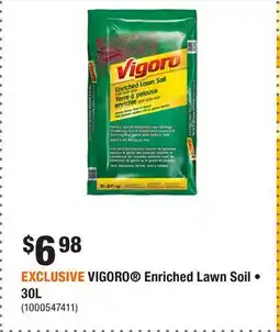 Home Depot EXCLUSIVE VIGORO Enriched Lawn Soil • 30L offer