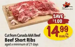 Farm Boy Cut Canada AAA Beef Beef Short Ribs offer