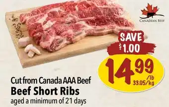 Farm Boy Cut Canada AAA Beef Beef Short Ribs offer