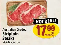 Farm Boy Australian Graded Striploin Steaks offer