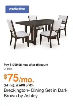 Ashley Furniture Breckington- Dining Set in Dark Brown by Ashley offer