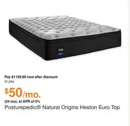 Ashley Furniture Posturepedic Natural Origins Heston Euro Top Latex 14 inch Mattress, Size: Queen by Sealy offer