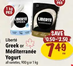 Farm Boy Liberté Greek or Méditerranée Yogurt offer