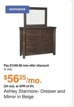 Ashley Furniture Ashley Starmore- Dresser and Mirror in Beige offer