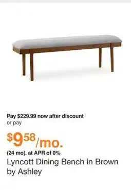 Ashley Furniture Lyncott Dining Bench in Brown by Ashley offer