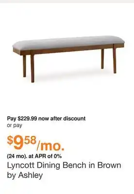 Ashley Furniture Lyncott Dining Bench in Brown by Ashley offer