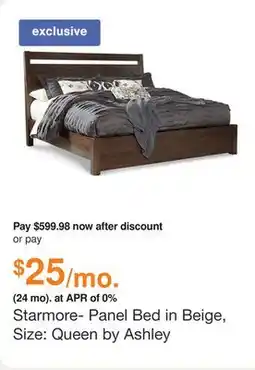 Ashley Furniture Starmore- Panel Bed in Beige, Size: Queen by Ashley offer