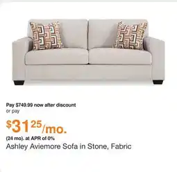 Ashley Furniture Ashley Aviemore Sofa in Stone, Fabric offer