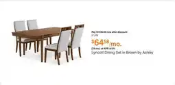 Ashley Furniture Lyncott Dining Set in Brown by Ashley offer