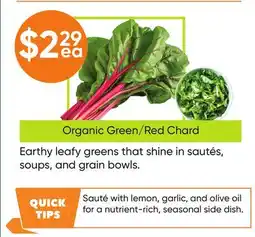 Healthy Planet Organic Green/Red Chard offer