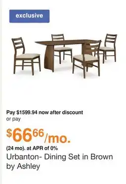 Ashley Furniture Urbanton- Dining Set in Brown by Ashley offer