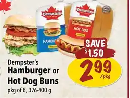 Farm Boy Dempster's Hamburger or Hot Dog Buns offer