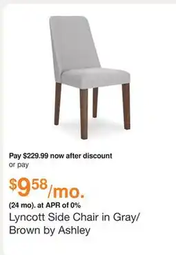 Ashley Furniture Lyncott Side Chair in Gray/Brown by Ashley offer