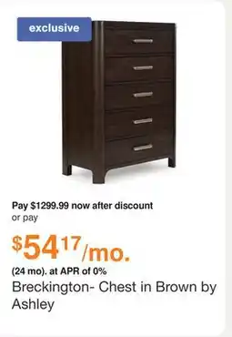 Ashley Furniture Breckington- Chest in Brown by Ashley offer