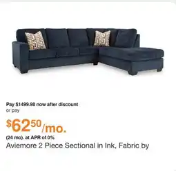 Ashley Furniture Aviemore 2 Piece Sectional in Ink, Fabric by Ashley offer