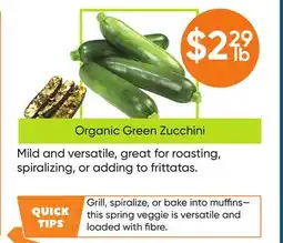 Healthy Planet Organic Green Zucchini offer