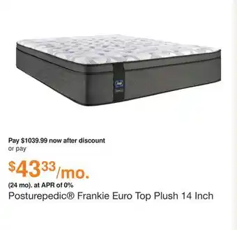 Ashley Furniture Posturepedic Frankie Euro Top Plush 14 Inch Mattress, Size: Queen by Sealy offer