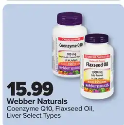 PharmaChoice Webber Naturals Coenzyme Q10, Flaxseed Oil, Liver offer