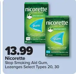 PharmaChoice Nicorette Stop Smoking Aid Gum, Lozenges offer