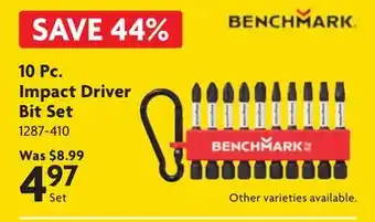 Home Hardware 10 Pc. Impact Driver Bit Set offer