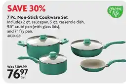 Home Hardware GREENLIFE 7 Pc. Non-Stick Cookware Set offer