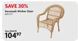 Home Hardware Savannah Wicker Chair offer