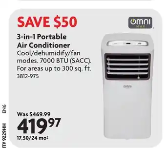 Home Hardware 3-in-1 Portable Air Conditioner offer