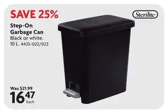 Home Hardware Step-On Garbage Can offer