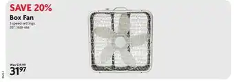 Home Hardware Box Fan offer