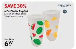 Home Hardware 6 Pc. Plastic Cup Set offer