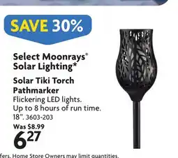 Home Hardware Solar Tiki Torch Pathmarker offer