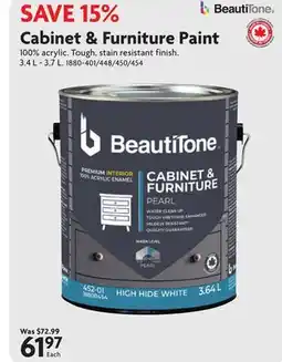 Home Hardware BEAUTITONE Cabinet $ Furniture Paint offer