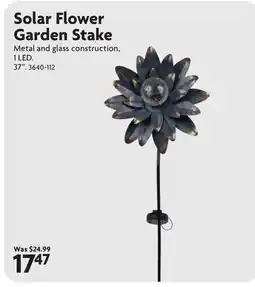 Home Hardware Solar Flower Garden Stake offer