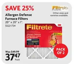 Home Hardware Allergen Defense Furnace Filters offer