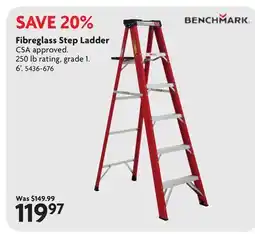 Home Hardware Fibreglass Step Ladder offer