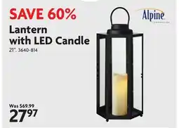 Home Hardware Lantern with LED Candle offer
