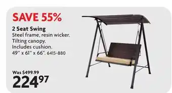 Home Hardware 2 Seat Swing offer