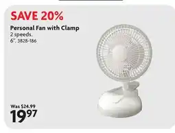 Home Hardware Personal Fan with Clamp offer