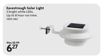 Home Hardware Eavestrough Solar Light offer