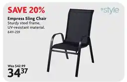 Home Hardware Empress Sling Chair offer