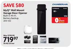 Home Hardware MyQ Wall Mount Garage Door Opener offer