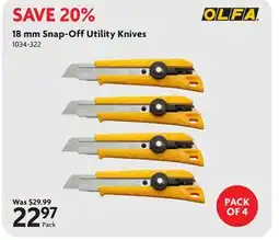 Home Hardware OLFA 18 mm Snap-Off Utility Knives offer