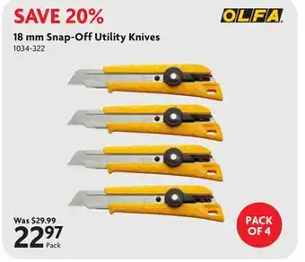 Home Hardware OLFA 18 mm Snap-Off Utility Knives offer
